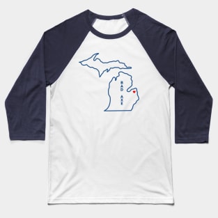 Bad Axe MI Love (Navy) Baseball T-Shirt